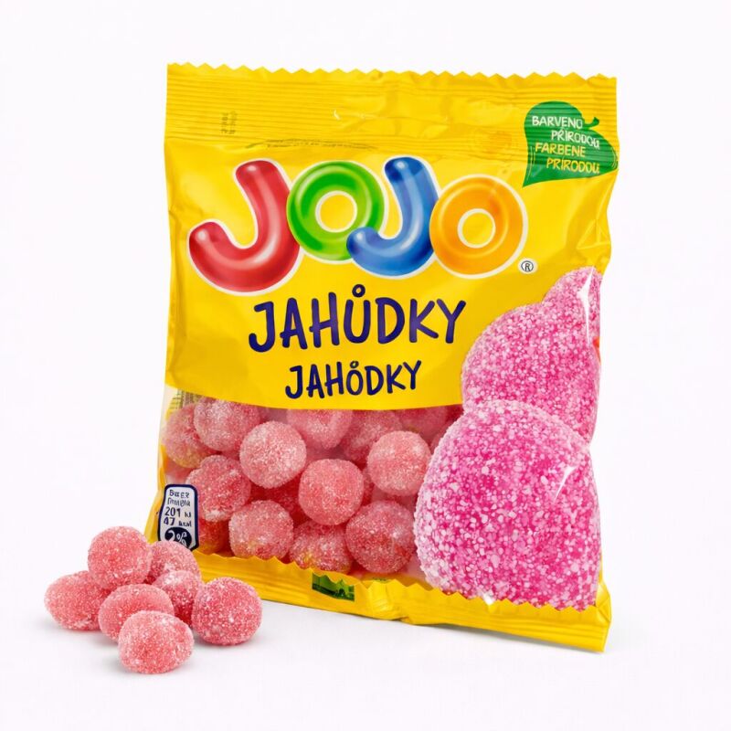 JOJO Jahůdky želé bonbóny s jahodovou příchutí 80g